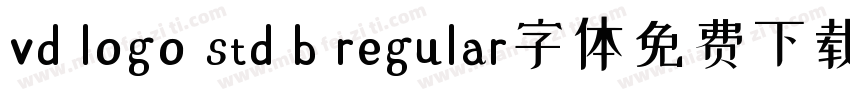 vd logo std b regular字体免费下载字体转换
